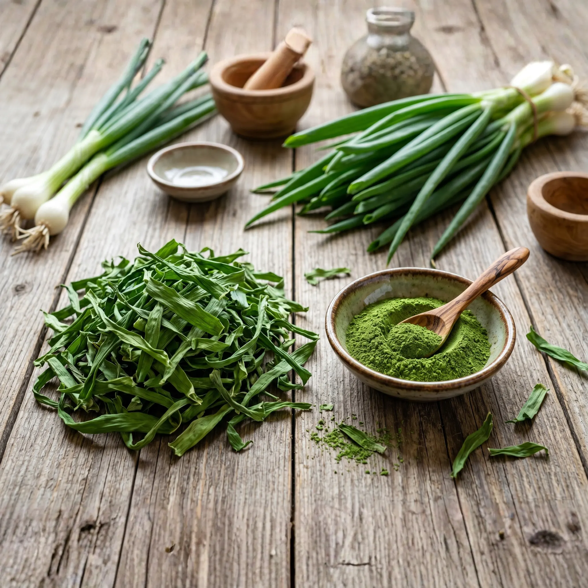 Solar dehydrated green onion leaves spring onion greens for wholesale