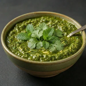 zesty marwadi dhaniya pudina chutney (organic garden fresh)