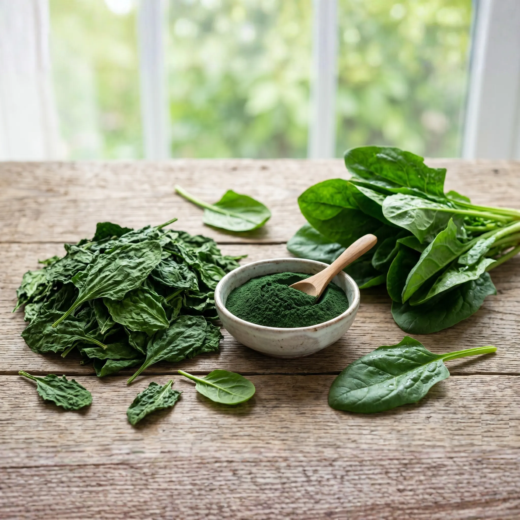 Solar dehydrated green palak spinach leaves for wholesale
