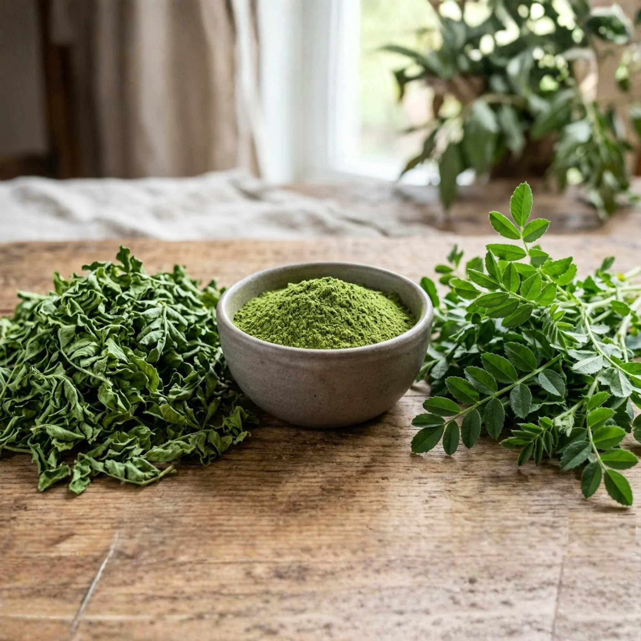 Solar dehydrated green chana chickpea leaves for wholesale
