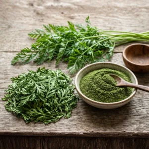 Solar dehydrated green gajar carrot leaves for wholesale